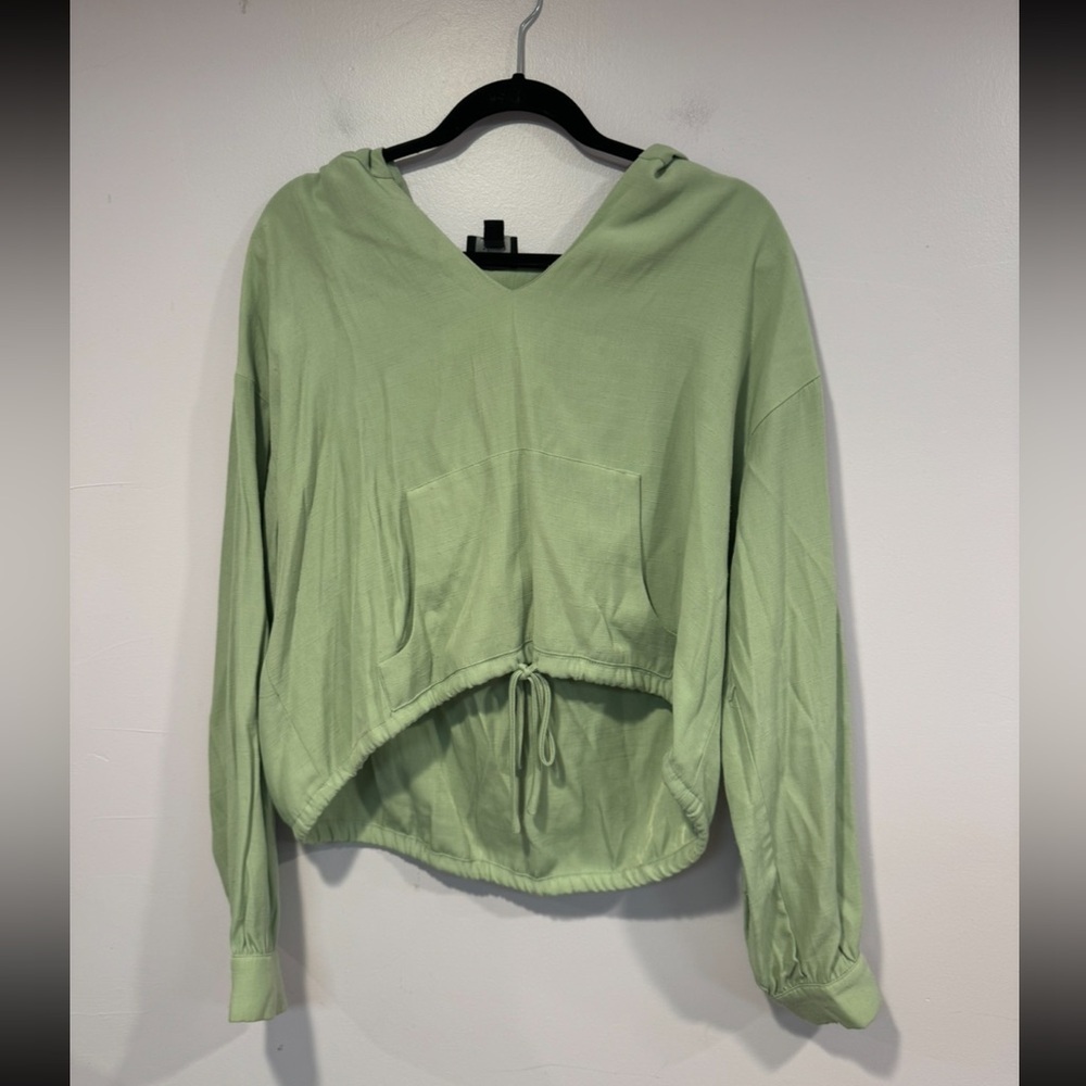 Mint green oversized crop boutique sweatshirt